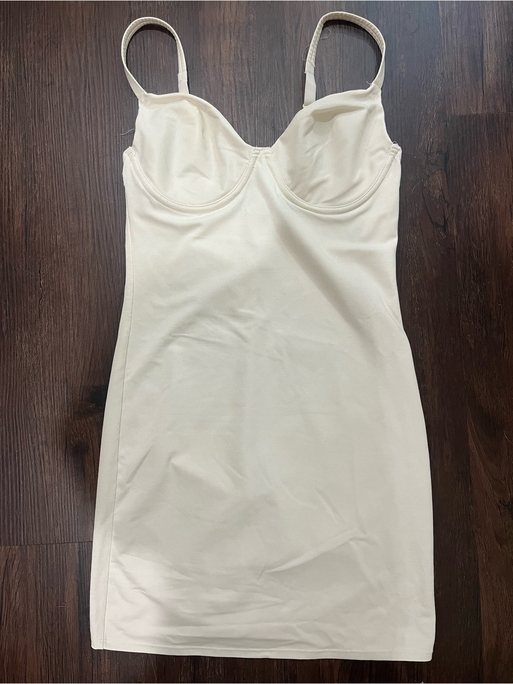 Nancy Ganz Bodyslimmers Cream Shapewear Slip Underwire Cups 34C Vintage Style